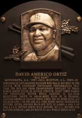 David Ortiz Hall of Fame plaque