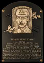 Deacon White Hall of Fame plaque