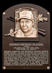 Tom Glavine Hall of Fame plaque