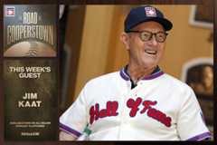 Jim Kaat in Hall of Fame jersey
