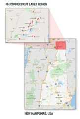 New Hampshire lakes region-map