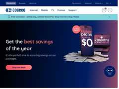 The website screenshot for http://cogeco.com