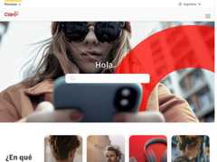 The website screenshot for http://www.claro.com.ar