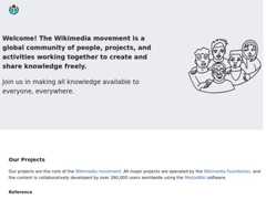 The website screenshot for http://wikimedia.org