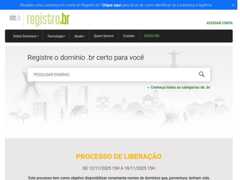 The website screenshot for https://registro.br/