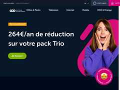 The website screenshot for http://www.voo.be