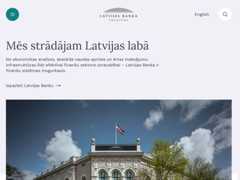 The website screenshot for https://www.bank.lv