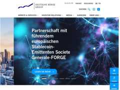 The website screenshot for http://www.deutsche-boerse.com/
