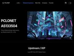 The website screenshot for https://landing.as133504.net/