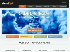 The website screenshot for http://azukinet.com
