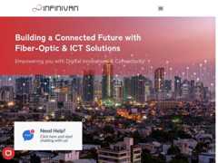 The website screenshot for https://infinivan.com