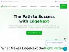The website screenshot for https://www.edgenext.com/traffic-partner