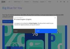 The website screenshot for https://ibm.com