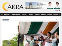 The website screenshot for https://cakra.co.id