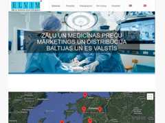 The website screenshot for https://www.elvim.lv