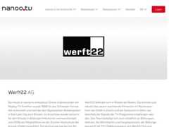 The website screenshot for http://www.werft22.com/