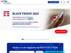 The website screenshot for https://www.telecomitalia.sm