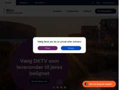 The website screenshot for http://www.danskkabeltv.dk
