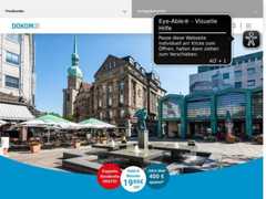 The website screenshot for http://www.dokom21.de