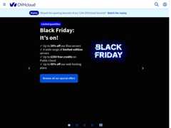 The website screenshot for https://ovhcloud.com/