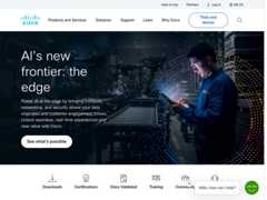 The website screenshot for http://www.cisco.com