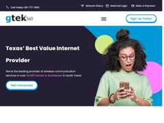 The website screenshot for http://gtek.biz