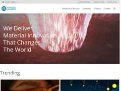 The website screenshot for http://amat.com