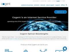 The website screenshot for http://www.cogentco.com/