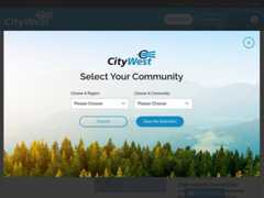 The website screenshot for https://www.citywest.ca