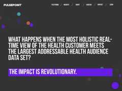 The website screenshot for http://www.pulsepoint.com