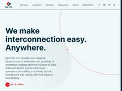 The website screenshot for https://www.de-cix.net