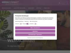 The website screenshot for https://www.wemaconnect.de