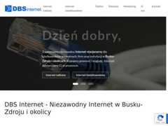 The website screenshot for https://dbsinternet.pl