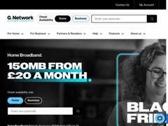 The website screenshot for http://g.network