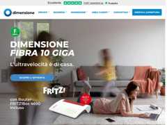 The website screenshot for http://www.dimensione.com