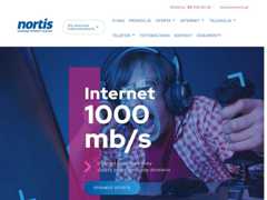 The website screenshot for http://www.nortis.pl
