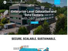 The website screenshot for https://digital-fortress.com/