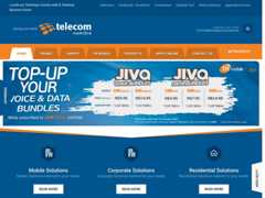 The website screenshot for https://www.telecom.na/