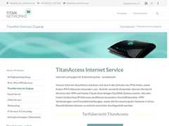The website screenshot for http://www.titan-networks.de