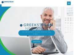 The website screenshot for https://www.greekstream.net