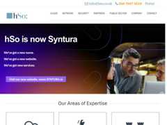 The website screenshot for https://www.hso.co.uk