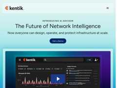 The website screenshot for https://kentik.eu