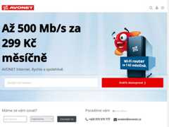 The website screenshot for http://www.avonet.cz