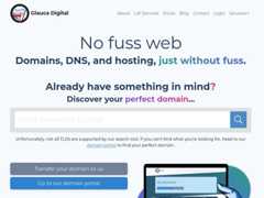 The website screenshot for https://glauca.digital