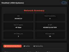 The website screenshot for https://as208723.net