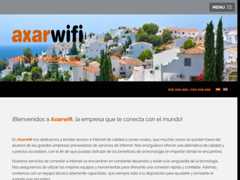 The website screenshot for https://www.axarwifi.com/es/