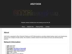 The website screenshot for https://as213434.net