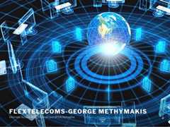 The website screenshot for http://flextelecoms.gr