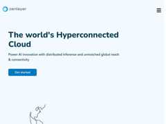 The website screenshot for http://www.zenlayer.com