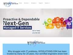 The website screenshot for http://www.nysolutions.com